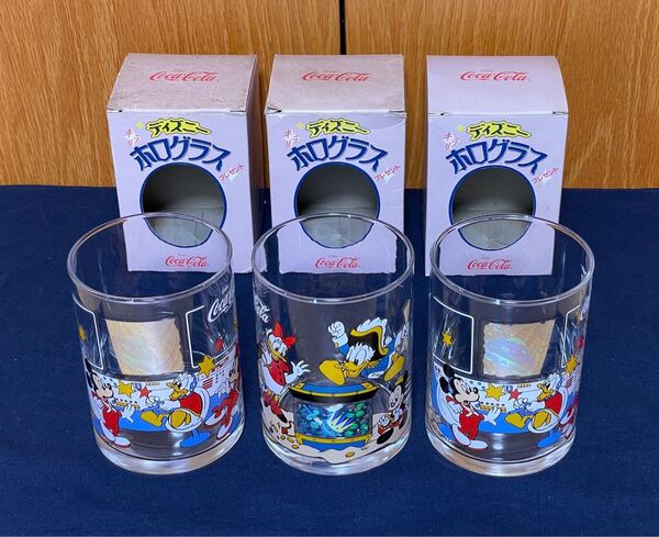 ディズニーホログラス 3個セット コカコーラ ノベルティ