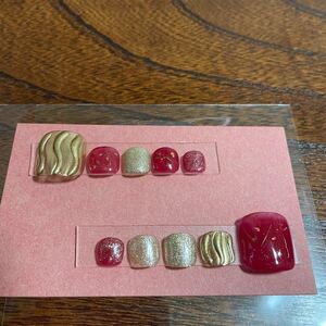 ジェルネイル フットネイルチップ ニュアンス ラメ
