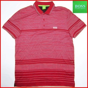  prompt decision *HUGO BOSS* men's L polo-shirt with short sleeves Hugo Boss red red cotton shirt embroidery with logo 