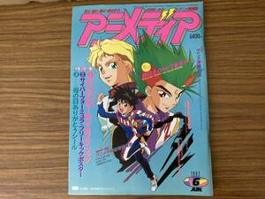 アニメディア　1992年6月号　サイバーフォーミュラ/ライジンオー/超幕末少年世紀タカマル/テッカマンブレード/セーラームーン/Y