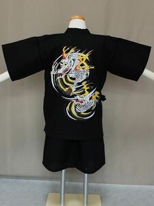  for boy jinbei B7548-01 free shipping ....100 size dragon. pattern black ground. man ..... flax . ground .... child jinbei 