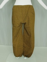 女性用作務衣Ｆ0288-L02 送料無料 作務衣 Lサイズ 金茶色の女用のサムエ 綿素材の薄手の作務衣　部屋着_画像3