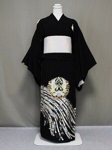 . pattern. silk Edo . stock disposal. kurotomesode [ origin one ] design. untailoring Edo .S3001