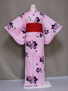  new work woman *... finish yukata for women .. settled yukata pink ground. ... free shipping X8760-23