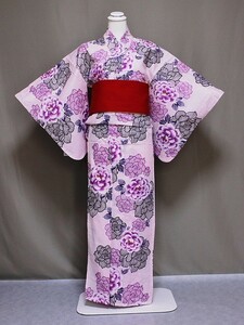  new work woman *... finish yukata for women .. settled yukata pink ground. ... free shipping X8460-11