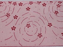 柄入り浴衣帯　リバーシブル柄のゆかた帯　洗える浴衣帯　濃いめのピンク色の帯　日本製　DM便送料無料　C0427_画像3