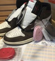 TRAVIS SCOTT×NIKE AIR JORDAN 1 【カラー】 SAIL/BLACK/DARK MOCHA/UNIVERSITY RED 【サイズ】 26.0cm _画像1