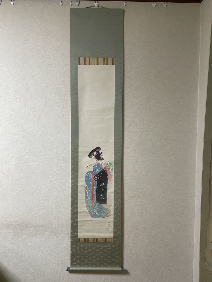 Instant purchase! Copy Kajiwara Hisako/beauty painting (search: kabuki, maiko, geisha, Kagaku, Kyoto, Ito Shinsui, Kaburagi Kiyokata, Uemura Shōen, Hirezaki Eihō, Kikuchi Keigetsu, Shimaseien, Shoen, Ito Shoba), Painting, Japanese painting, person, Bodhisattva