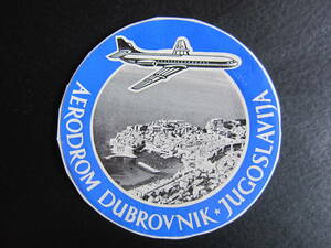 dubrovunik airport # label #AERODROM DUBROVNIK#a doria sea. pearl # You Goss la Via # Croatia #1980's