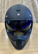 SHOEI EX-ZERO マットブラック Lサイズ　59om 中古 スモールシールド付き SWANSゴーグルセット 2021年製 _画像2