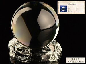 【流】特大本水晶 水晶玉 証明書付 約10.8cm 重量1431g KI884