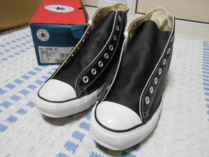  dead!USA made! Converse all Star is ikatto black leather 8.5 black new goods America made ALLSTAR box attaching Jack purcell 