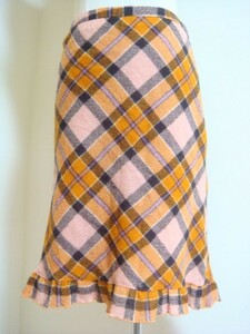  beautiful goods Ined INED check pattern skirt 2