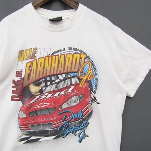 00s サイズ M CHASE レーシング 両面 プリント Tシャツ 半袖 デイル アーンハート ジュニア ホワイト系 古着 ビンテージ 2AU2826