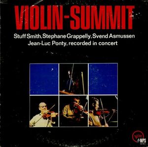 US84年プレスLP Stuff Smith, Stephane Grappelli, Svend Asmussen, Jean-Luc Ponty / Violin-Summit【Verve 821 303-1】ヴァイオリン