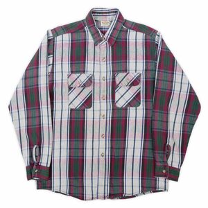 ファイブブラザー FIVE BROTHER 90's ヘビーネルシャツ 大きめ ヴィンテージ 古着 (-5037) パープル系 チェック柄 サイズ XL-TALL