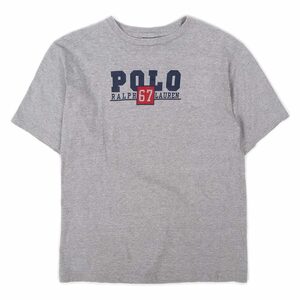 ポロラルフローレン POLO RALPH LAUREN 90's ロゴプリントTシャツ 67 USA ヴィンテージ アメリカ古着 (-6052) グレー サイズ L