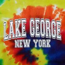 00's 2000年代 LAKE GEORGE NEW YORK スーベニア パーカー スウェット USA ビンテージ 古着 (-4582) タイダイ染め サイズ 2XL_画像2