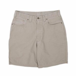 カーハート Carhartt 00's リップストップコットン ショーツ ショートパンツ 珍品 USA 古着 (-6748) カーキ / ベージュ W34