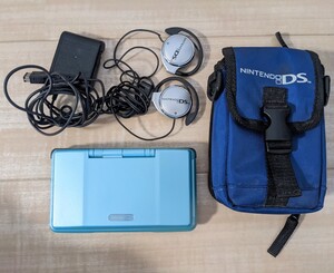 ニンテンドーDS 初代 ターコイズブルー ケース イヤホンセット