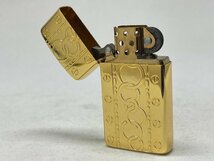 送料無料 ZIPPO[ジッポー] 両面加工 スリム 1654イエローゴールド 未使用品_画像3