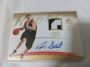 JASON SMITH ジェイソン・スミス 07-08 SP Authentic DRAFTED 20th OVERRALL RC AUTO PATCH /599 #129 ルーキー 直筆サイン、パッチカード