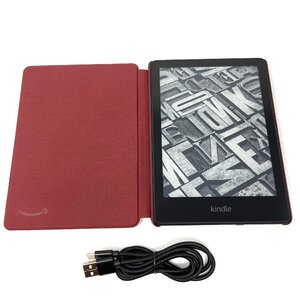 【新品同様品】Amazon Kindle Paperwhite Signature Edition(第11世代) 32GB M2L4EK ワイヤレス充電/明るさ自動調節+ 純正レザーケース付属