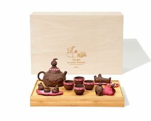 AYAKO ROKKAKU Tea set ED225 rocker kayako чай комплект с автографом COA есть KYNE цветок ...Ly painter длина место самец Мураками .TIDE