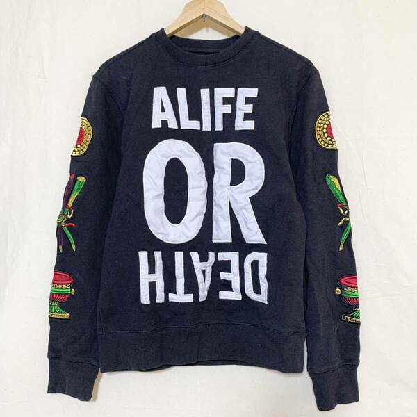 alife(USA)ビンテージ刺繍グラフィックスウェットシャツ