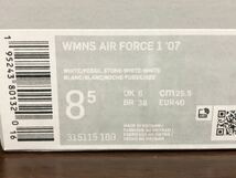 21年製 NIKE WMNS AIR FORCE 1 ナイキ ウィメンズ エアフォース AF1 スニーカー【315115-169】ホワイト WHITE ピンク ベージュ 25.5センチ_画像7