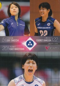 ☆丸山裕子 竹田江里 七種友紀子 Vリーグ 女子バレーボール トレーディングカード