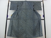 花美人着物■夏物　浴衣　有松鳴海絞り　伝統工芸品　鹿の子文　綿　逸品　n0597_画像2