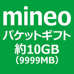 mineo パケットギフト 約10GB (9999MB) マイネオ パケットギフトコード