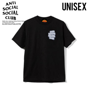 ■新品■ANTI SOCIAL SOCIAL CLUB BLURRY NIGHTS BLACK TEE ブルーリー ナイツ ブラック T■MENS(M)■ロゴ Tシャツ 半袖 半袖Tシャツ BLACK