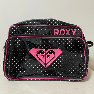 ROXY ロキシー ドット柄　エナメルバッグ　スポーツバッグ　遠征　旅行