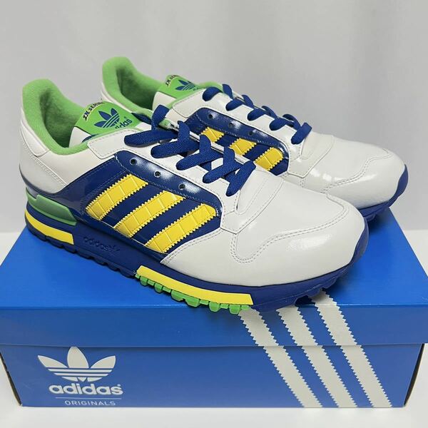 28cm 新品 2007年製 レア adidas ZX600 PATENT デッドストック ホワイト パテント エナメル パイナップル カラー 黄色 ZX デッド 未使用