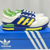 28cm 新品 2007年製 レア adidas ZX600 PATENT デッドストック ホワイト パテント エナメル パイナップル カラー 黄色 ZX デッド 未使用_画像3