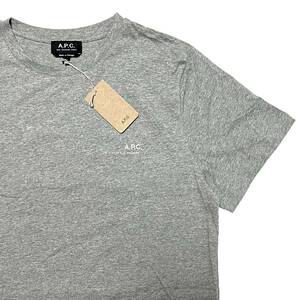 L 新品 A.P.C. アーペーセー Item Tシャツ グレー アイテム TEE ロゴ ロゴT 胸ロゴ ワンポイントロゴ アイテムT APC