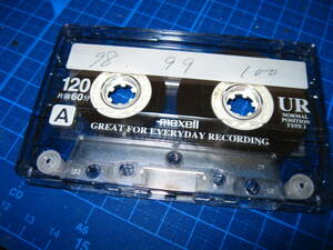 使用済み 中古　 カセットテープ　日立Maxell　UR120　Type1　ノーマル　120分 1本 爪あり　No.9644