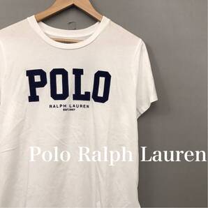 ポロラルフローレン Polo Ralph Lauren 半袖 Tシャツ ビックロゴ 夏 男性 メンズ 白 青 XLサイズ £◇