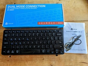 iClever マルチデバイスキーボード 英語配列Bluetooth無線2.4G