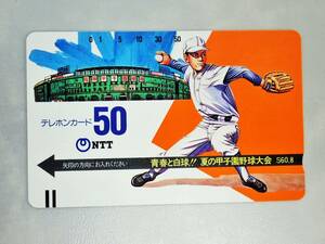 【未使用】 テレカ 50度 青春と白球!! 夏の甲子園野球大会 S60.8 /TE-31