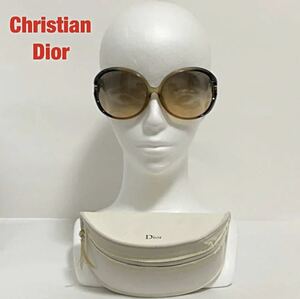 【希少】Christian Dior　クリスチャンディオール　サングラス　ビッグフレーム　Dロゴ　ユニセックス　インポート　付属品付き　QHNQJ