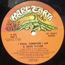 【SW448】R. DEAN TAYLOR 「I Think Therefore I Am」, ’70 US Original　★SSW/ポップ・ロック_画像5