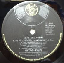 【SW490】ELTON JOHN 「Here And There」, ’76 UK Original　★SSW/ポップ・ロック_画像6