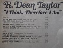 【SW448】R. DEAN TAYLOR 「I Think Therefore I Am」, ’70 US Original　★SSW/ポップ・ロック_画像3