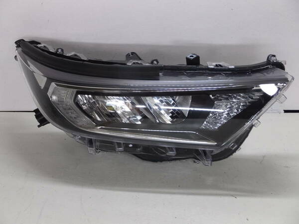 0781※美品※MXAA52 RAV4 LED ※ 右 ヘッドライト STANLEY 42-90 刻印:E ユニット 黒無塗※ 純正トヨタ A-01