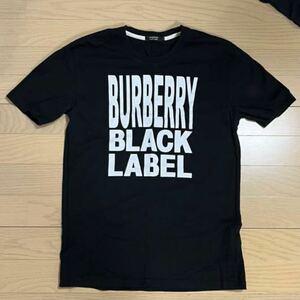 ☆バーバリーブラックレーベル 半袖Tシャツ ロゴT 黒 Mサイズ BURBERRY BLACKLABEL ブラック☆