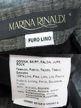MARINA RINALDI マリナリナルディ リネン100％ ビーズ装飾 スカート 大きいサイズ 15 グレー_画像3