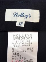 NOLLEY'S ノーリーズ ウール 7分丈 クロップドパンツ 38 ネイビー_画像3